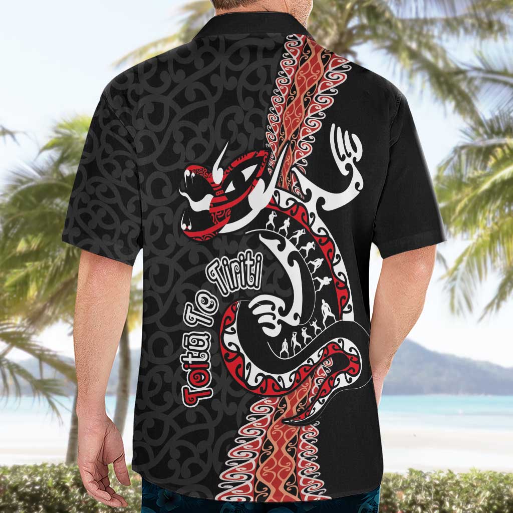 Aotearoa Toitu Te Tiriti Hawaiian Shirt Maori Taniwha Haka - Honour the Treaty LT03