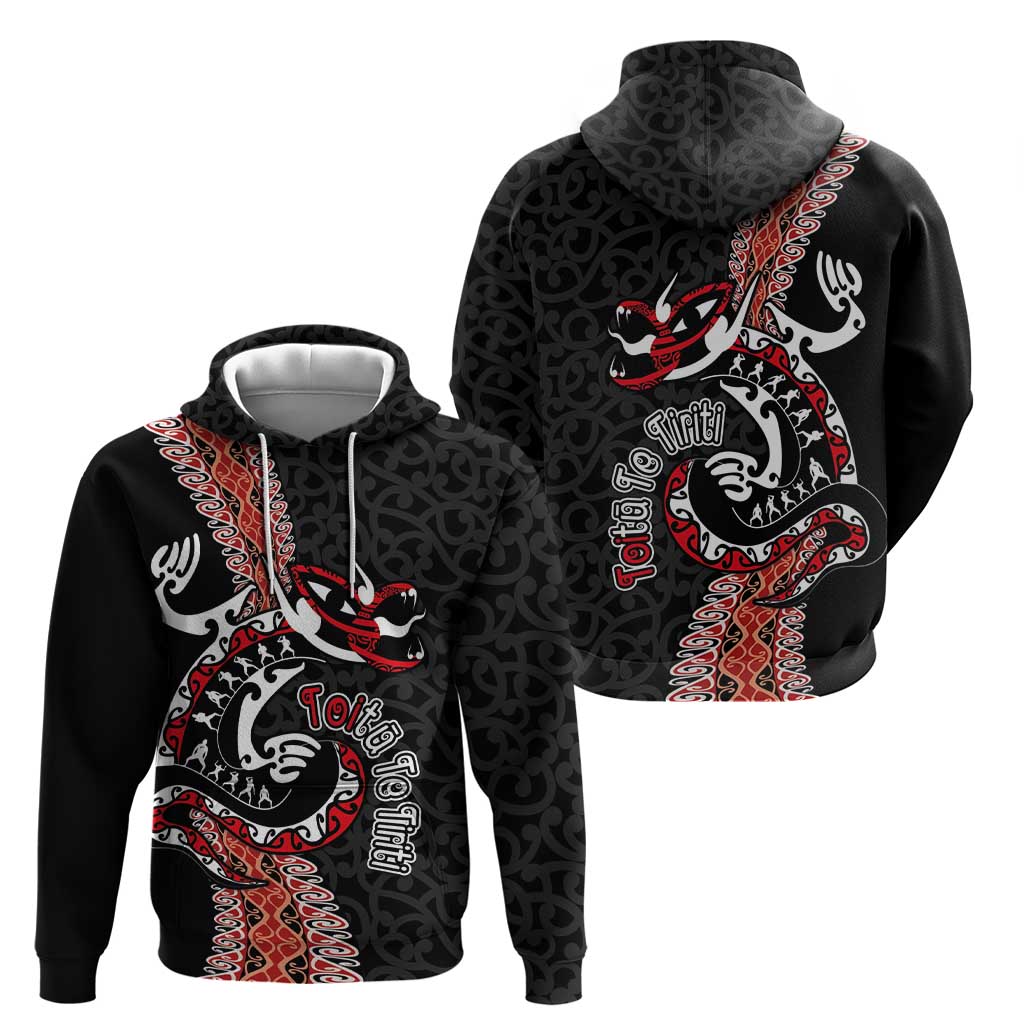Aotearoa Toitu Te Tiriti Hoodie Maori Taniwha Haka - Honour the Treaty LT03