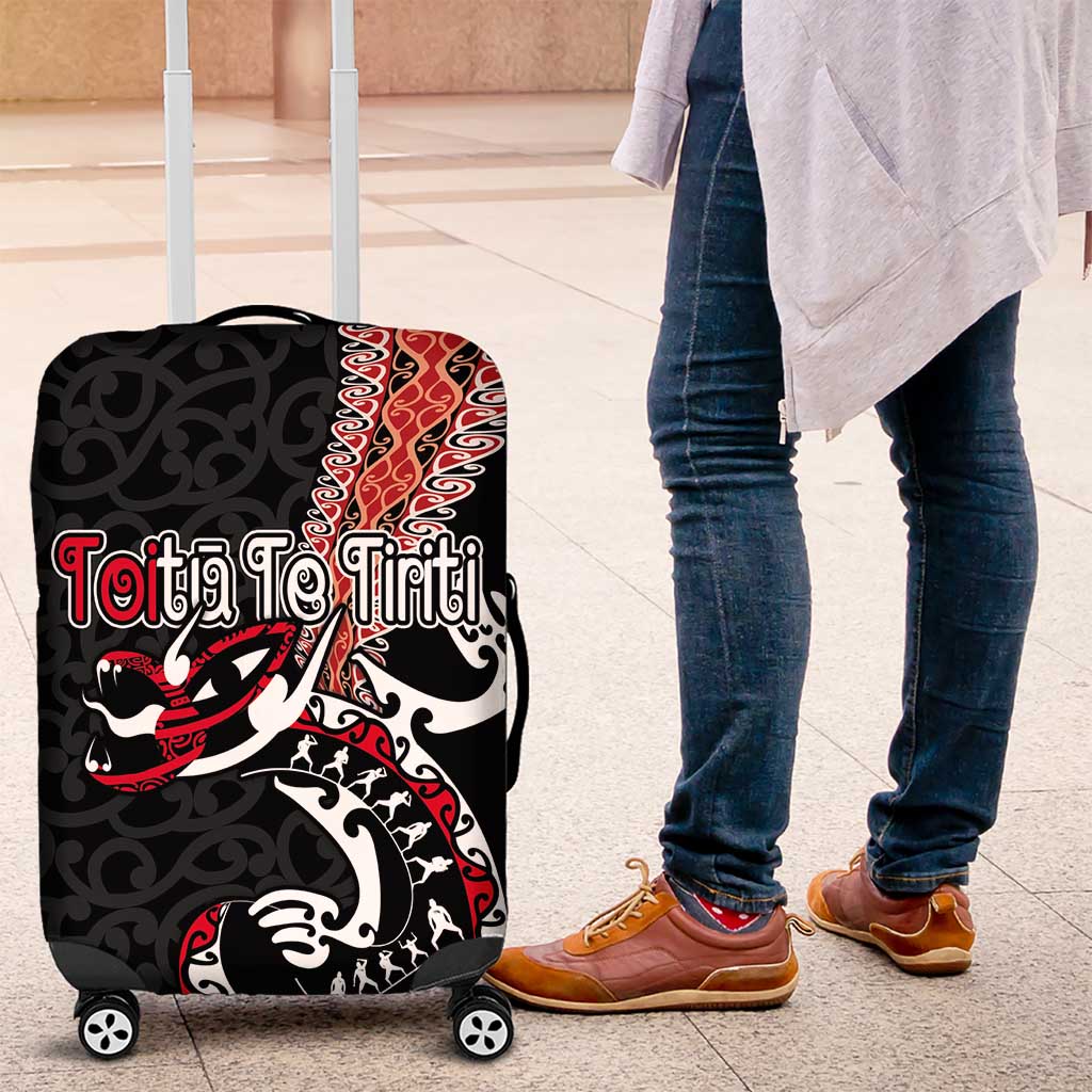 Aotearoa Toitu Te Tiriti Luggage Cover Maori Taniwha Haka - Honour the Treaty