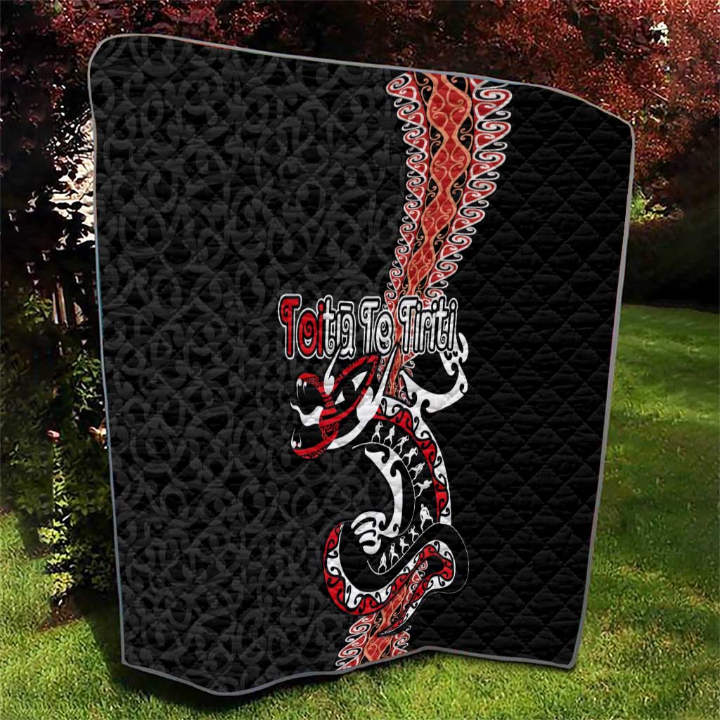 Aotearoa Toitu Te Tiriti Quilt Maori Taniwha Haka - Honour the Treaty LT03 - Polynesian Pride