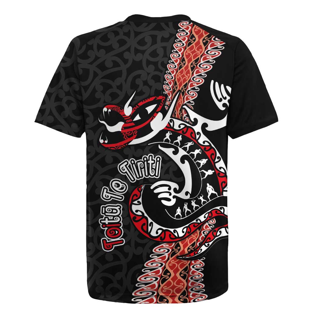 Aotearoa Toitu Te Tiriti Rugby Jersey Maori Taniwha Haka - Honour the Treaty LT03 - Polynesian Pride
