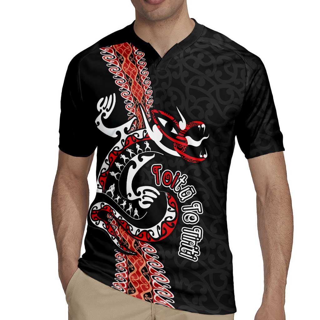Aotearoa Toitu Te Tiriti Rugby Jersey Maori Taniwha Haka - Honour the Treaty LT03 - Polynesian Pride