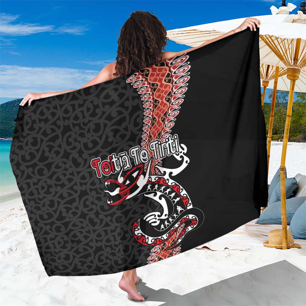 Aotearoa Toitu Te Tiriti Sarong Maori Taniwha Haka - Honour the Treaty LT03