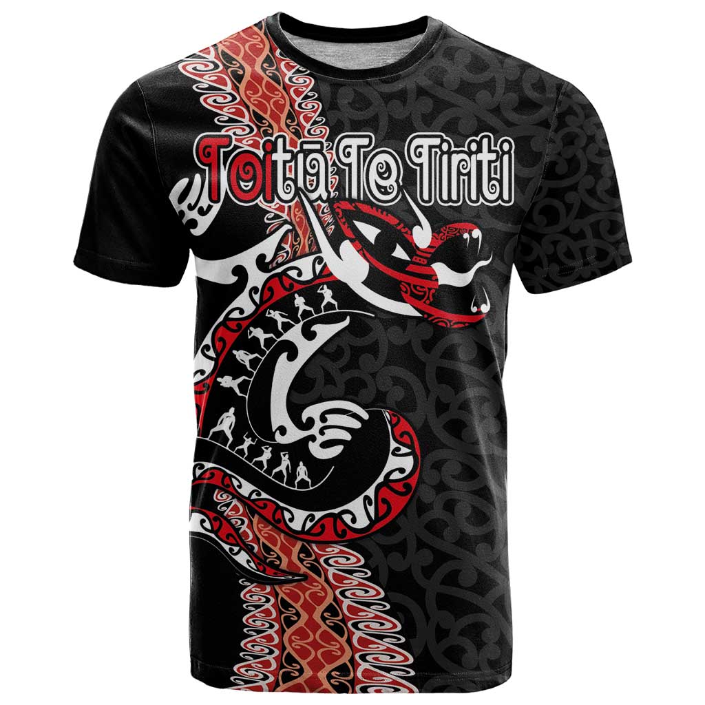 Aotearoa Toitu Te Tiriti T Shirt Maori Taniwha Haka - Honour the Treaty