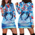 Hawaiian Dolphin Love Couple - Ocean Heart Hoodie Dress