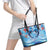 Hawaiian Dolphin Love Couple - Ocean Heart Leather Tote Bag