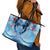 Hawaiian Dolphin Love Couple - Ocean Heart Leather Tote Bag