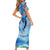 Hawaiian Dolphin Love Couple - Ocean Heart Short Sleeve Bodycon Dress