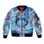 Hawaiian Dolphin Love Couple - Ocean Heart Sleeve Zip Bomber Jacket