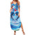 Hawaiian Dolphin Love Couple - Ocean Heart Summer Maxi Dress