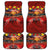 Hawaiian Turtle Love Couple Car Mats Ocean Serenade - Honu Honi Ihu with Hibiscus and Romantic Sunset Red Color