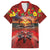 Hawaiian Turtle Love Couple Hawaiian Shirt Ocean Serenade - Honu Honi Ihu with Hibiscus and Romantic Sunset Red Color