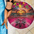 Hawaiian Turtle Love Couple Beach Blanket Ocean Serenade - Honu Honi Ihu with Hibiscus and Romantic Sunset Pink Color