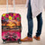 Hawaiian Turtle Love Couple Luggage Cover Ocean Serenade - Honu Honi Ihu with Hibiscus and Romantic Sunset Pink Color