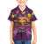 Hawaiian Turtle Love Couple Hawaiian Shirt Ocean Serenade - Honu Honi Ihu with Hibiscus and Romantic Sunset Purple Color