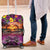 Hawaiian Turtle Love Couple Luggage Cover Ocean Serenade - Honu Honi Ihu with Hibiscus and Romantic Sunset Purple Color