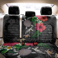 Hawaiian Tropical Plants and Turtles Back Car Seat Cover Polynesian Art Motifs