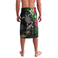 Hawaiian Tropical Plants and Turtles Lavalava Polynesian Art Motifs