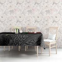 Hawaiian Tropical Plants and Turtles Tablecloth Polynesian Art Motifs