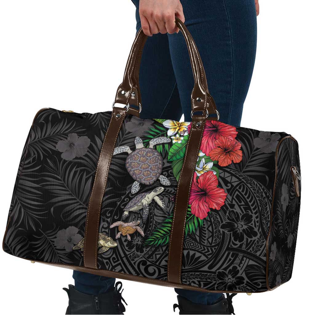 Hawaiian Tropical Plants and Turtles Travel Bag Polynesian Art Motifs LT03 - Polynesian Pride