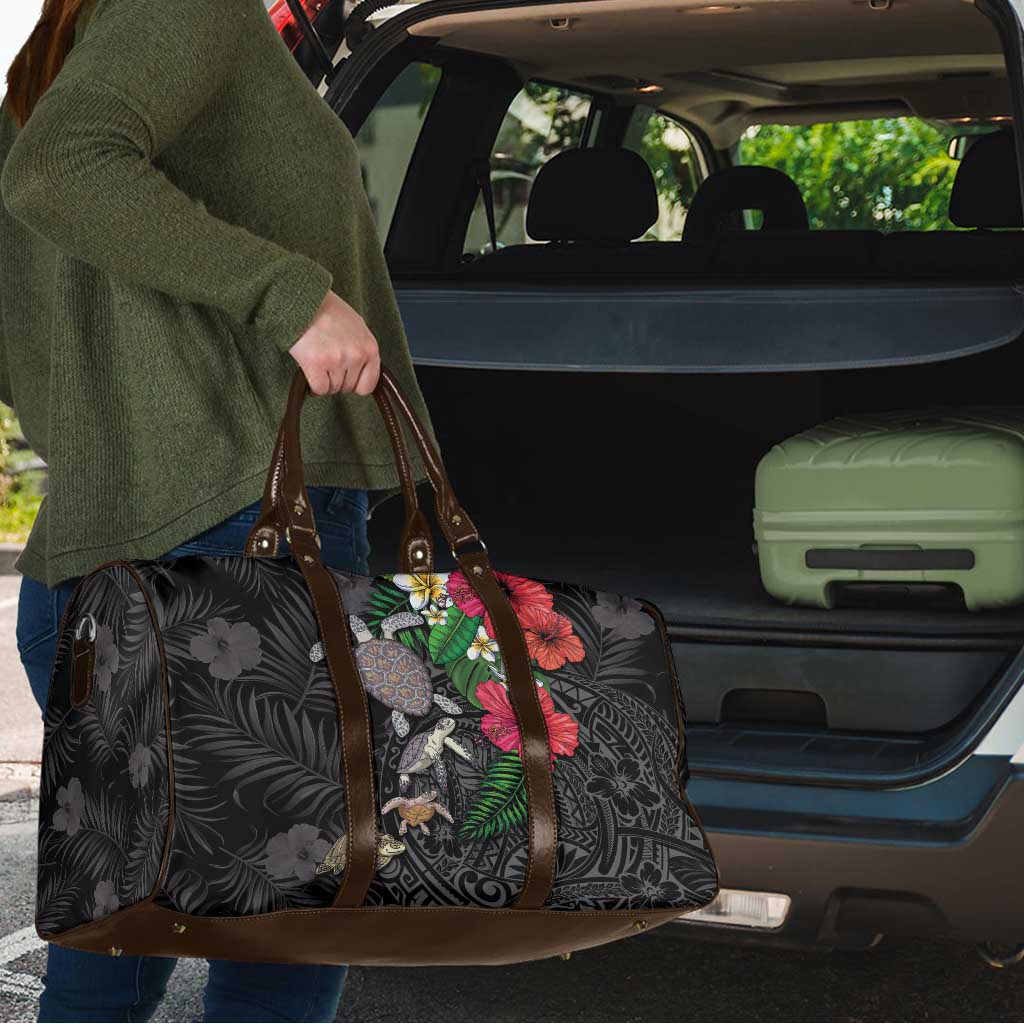 Hawaiian Tropical Plants and Turtles Travel Bag Polynesian Art Motifs LT03 - Polynesian Pride