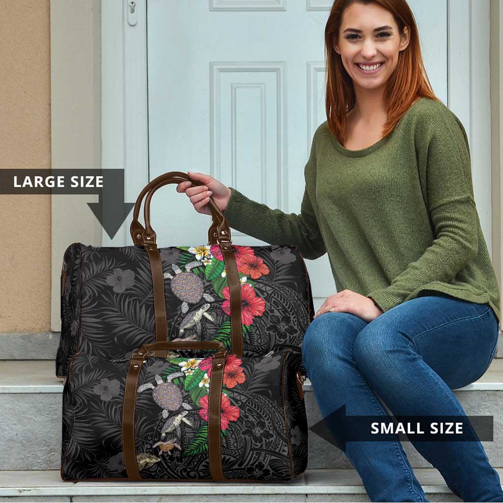 Hawaiian Tropical Plants and Turtles Travel Bag Polynesian Art Motifs LT03 - Polynesian Pride