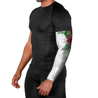 Hawaiian Tropical Plants Arm Sleeves Kakau Tattoo and Polynesian Pattern Half White Color