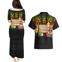 Hawaiian Elements and Polynesian Tattoo Couples Matching Puletasi and Hawaiian Shirt LT03 - Polynesian Pride
