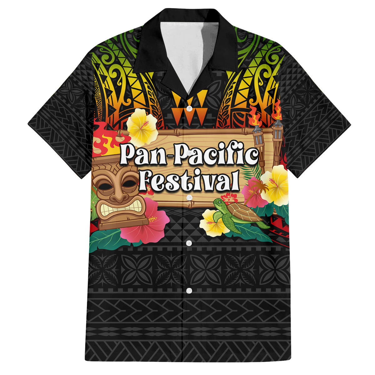 Hawaii Pan-Pacific Festival Family Matching Long Sleeve Bodycon Dress and Hawaiian Shirt Hawaiian Elements and Polynesian Tattoo