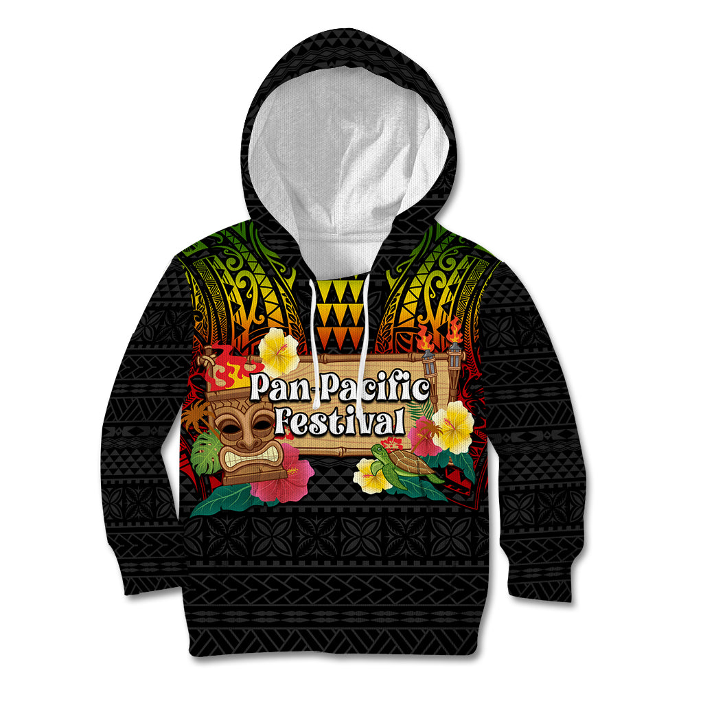 Hawaii Pan-Pacific Festival Kid Hoodie Hawaiian Elements and Polynesian Tattoo