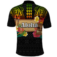 Hawaii Pan-Pacific Festival Polo Shirt Hawaiian Elements and Polynesian Tattoo