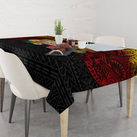 Hawaiian Elements and Polynesian Tattoo Tablecloth