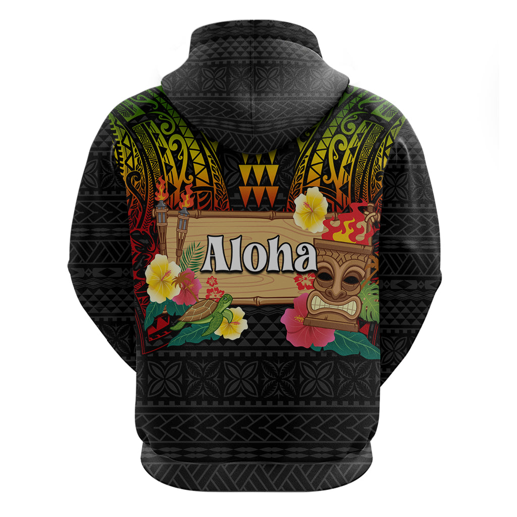 Hawaii Pan-Pacific Festival Zip Hoodie Hawaiian Elements and Polynesian Tattoo