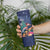 New Zealand Tuatara Christmas Skinny Tumbler Silver Fern and Xmas Pohutukawa Tree Blue Color