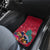 New Zealand Tuatara Christmas Car Mats Silver Fern and Xmas Pohutukawa Tree Red Color