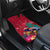 New Zealand Tuatara Christmas Car Mats Silver Fern and Xmas Pohutukawa Tree Red Color