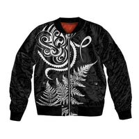 New Zealand Octopus Tattoo and Fern Bomber Jacket Maori Pattern