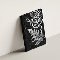 New Zealand Octopus Tattoo and Fern Canvas Wall Art Maori Pattern