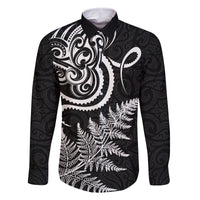 New Zealand Octopus Tattoo and Fern Family Matching Long Sleeve Bodycon Dress and Hawaiian Shirt Maori Pattern