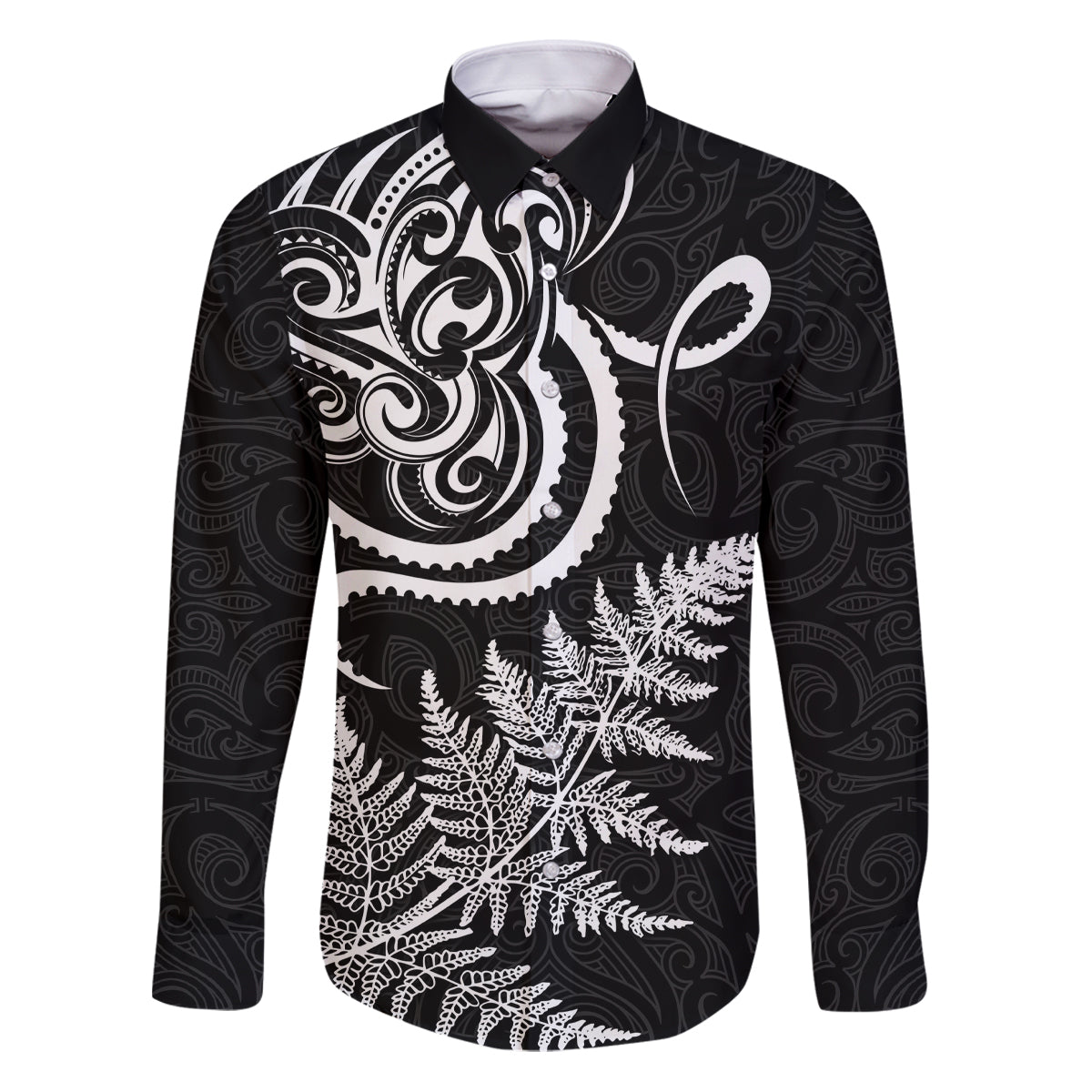 New Zealand Octopus Tattoo and Fern Family Matching Puletasi and Hawaiian Shirt Maori Pattern