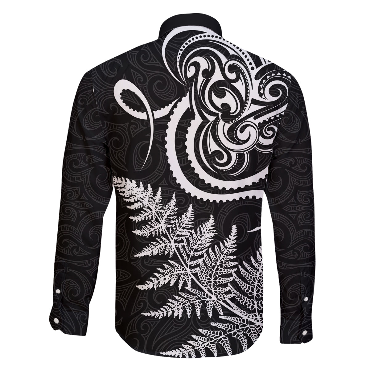 New Zealand Octopus Tattoo and Fern Family Matching Summer Maxi Dress and Hawaiian Shirt Maori Pattern LT03 - Polynesian Pride