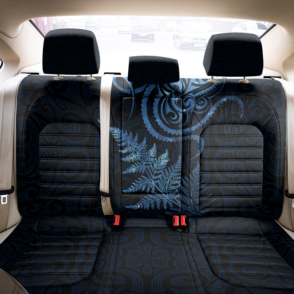 New Zealand Octopus Tattoo and Fern Back Car Seat Cover Maori Pattern Matariki Style LT03 - Polynesian Pride