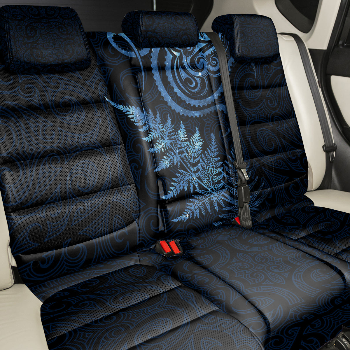 New Zealand Octopus Tattoo and Fern Back Car Seat Cover Maori Pattern Matariki Style LT03 - Polynesian Pride