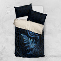 New Zealand Octopus Tattoo and Fern Bedding Set Maori Pattern Matariki Style LT03 US Twin 172cm x 218cm Blue - Polynesian Pride