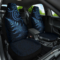 New Zealand Octopus Tattoo and Fern Car Seat Cover Maori Pattern Matariki Style LT03 One Size Blue - Polynesian Pride