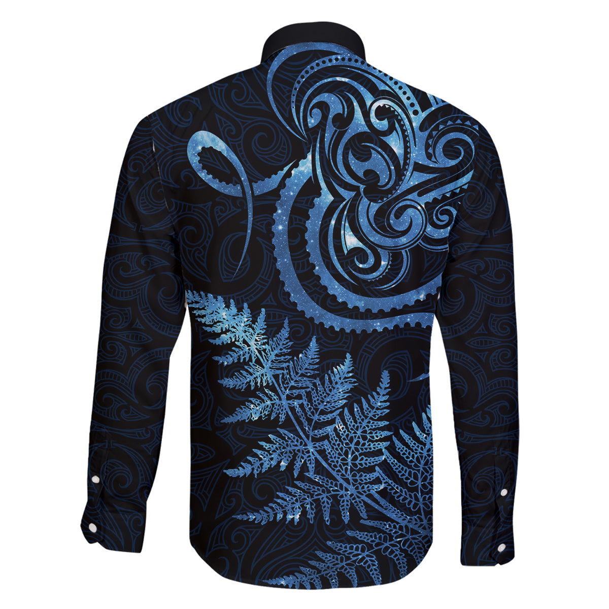 New Zealand Octopus Tattoo and Fern Family Matching Off Shoulder Maxi Dress and Hawaiian Shirt Maori Pattern Matariki Style LT03 - Polynesian Pride