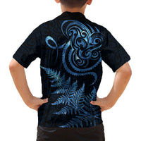 New Zealand Octopus Tattoo and Fern Family Matching Off Shoulder Short Dress and Hawaiian Shirt Maori Pattern Matariki Style LT03 - Polynesian Pride