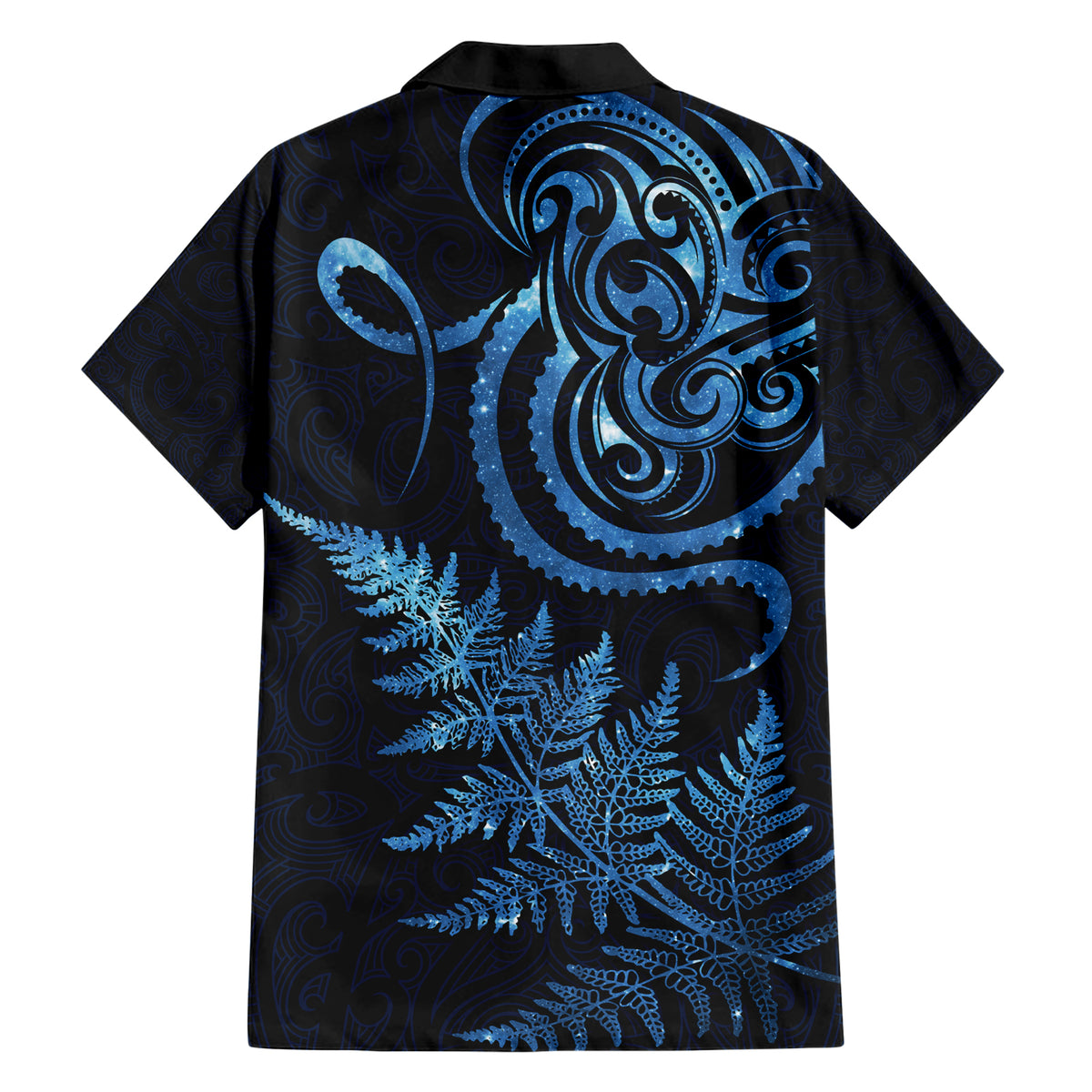 New Zealand Octopus Tattoo and Fern Family Matching Short Sleeve Bodycon Dress and Hawaiian Shirt Maori Pattern Matariki Style LT03 - Polynesian Pride