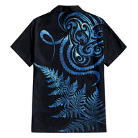 New Zealand Octopus Tattoo and Fern Family Matching Summer Maxi Dress and Hawaiian Shirt Maori Pattern Matariki Style LT03 - Polynesian Pride