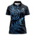 New Zealand Octopus Tattoo and Fern Women Polo Shirt Maori Pattern Matariki Style